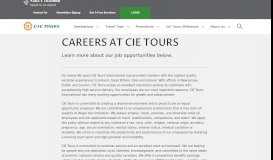 
							         Reservations Agent | CIE Tours								  
							    