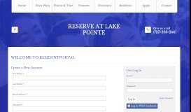 
							         Reserve at Lake Pointe - ResidentPortal								  
							    