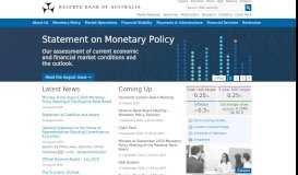 
							         Reserve Bank of Australia | RBA								  
							    