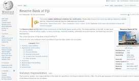 
							         Reserve Bank of Fiji - Wikipedia								  
							    