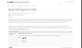 
							         Reset MSP Agent on TC55 | Zebra Technologies Developer Portal								  
							    