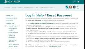 
							         Reset Password or Lookup - Coastal Carolina University								  
							    
