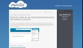 
							         reset password zimbra | Zimbra as a Service - zMailCloud								  
							    