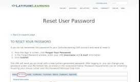 
							         Reset User Password - Latitude Learning								  
							    