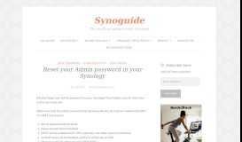 
							         Reset your Admin password in your Synology – Synoguide								  
							    