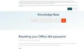 
							         Resetting your Office 365 password - Cloud Direct								  
							    