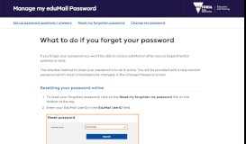 
							         Resetting your password online - Department of Education and Training								  
							    
