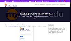 
							         Resetting your Portal Password | Bergen Community College								  
							    