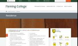 
							         Residence : Fleming College								  
							    