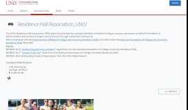 
							         Residence Hall Association, UNLV - UNLV Involvement Center								  
							    