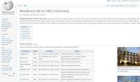 
							         Residence life at Ohio University - Wikipedia								  
							    