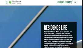 
							         Residence Life Frequently Asked Questions - Roosevelt University								  
							    