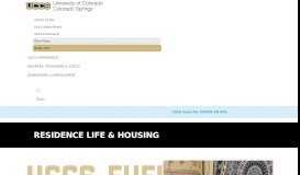 
							         Residence Life & Housing | Experience - UCCS								  
							    