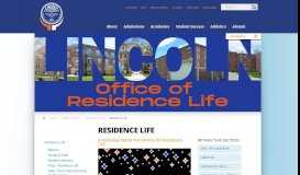 
							         Residence Life | Lincoln University								  
							    