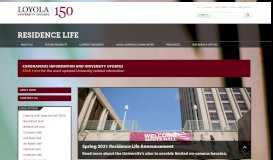 
							         Residence Life: Loyola University Chicago								  
							    