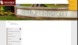 
							         Residence Life - Move in Web Page - Winthrop University								  
							    