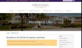
							         Residence Life - Residence Life | Cal Lutheran								  
							    