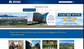 
							         Residence Life - Residence Life | Montana State University								  
							    