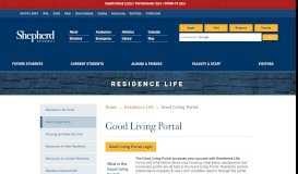
							         Residencelife | Good Living Portal - Shepherd University								  
							    