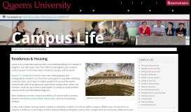 
							         Residences & Housing | Queen's University								  
							    