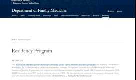 
							         Residency Program | Department of Family Medicine | Georgetown ...								  
							    