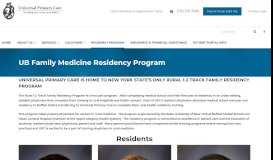 
							         Residency Program - Universal Primary Care								  
							    