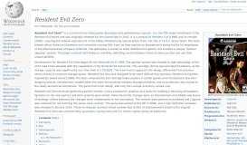 
							         Resident Evil Zero - Wikipedia								  
							    