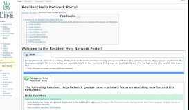 
							         Resident Help Network Portal - Second Life Wiki								  
							    