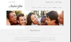 
							         Resident information and online portal for Amber Glen								  
							    