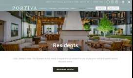 
							         Resident information and online portal for Portiva								  
							    