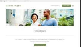 
							         Resident Information and Portal | Ashton Heights								  
							    