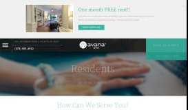 
							         Resident information and portal | Avana Lenox								  
							    