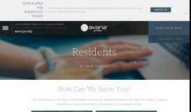 
							         Resident information and portal | Avana Uptown								  
							    