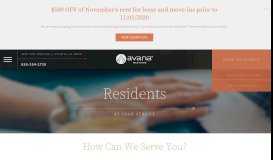 
							         Resident information and portal | Avana Westside								  
							    