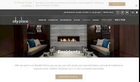 
							         Resident Information and Portal | City Place								  
							    
