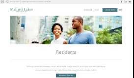 
							         Resident Information and Portal | Mallard Lakes Townhomes								  
							    