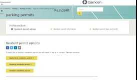 
							         Resident parking permits - Camden Council								  
							    