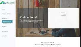 
							         Resident Portal - Alliance Property Management								  
							    