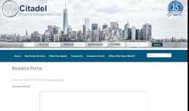 
							         Resident Portal - Citadel Property Management Corp.								  
							    