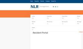 
							         Resident Portal - NLR Management								  
							    