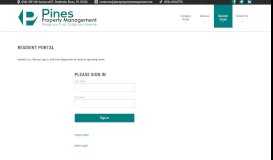 
							         Resident Portal - Pines Property Management								  
							    