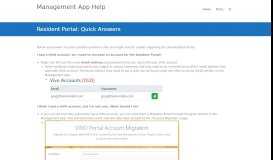 
							         Resident Portal: Quick Answers – Management App Help								  
							    