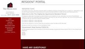 
							         Resident Portal - The Highlands Apartments for Rent in Fairborn, OH								  
							    