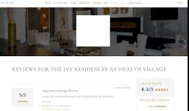 
							         Resident Ratings and Reviews | The Ivy Residences at Health Village								  
							    