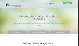 
							         Resident Registration for Appleton eSchool Courses								  
							    