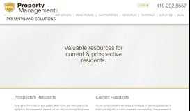 
							         Resident Resources - PMI Maryland Solutions								  
							    