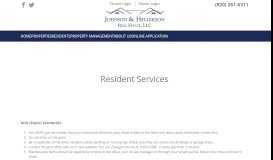 
							         Resident Services - Johnson & Hellekson Real Estate, LLC								  
							    