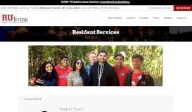 
							         Resident Services - RU Living								  
							    