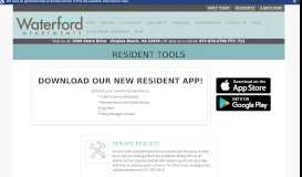 
							         Resident Tools - Waterford Apartments								  
							    