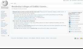 
							         Residential colleges of Griffith University - Wikipedia								  
							    